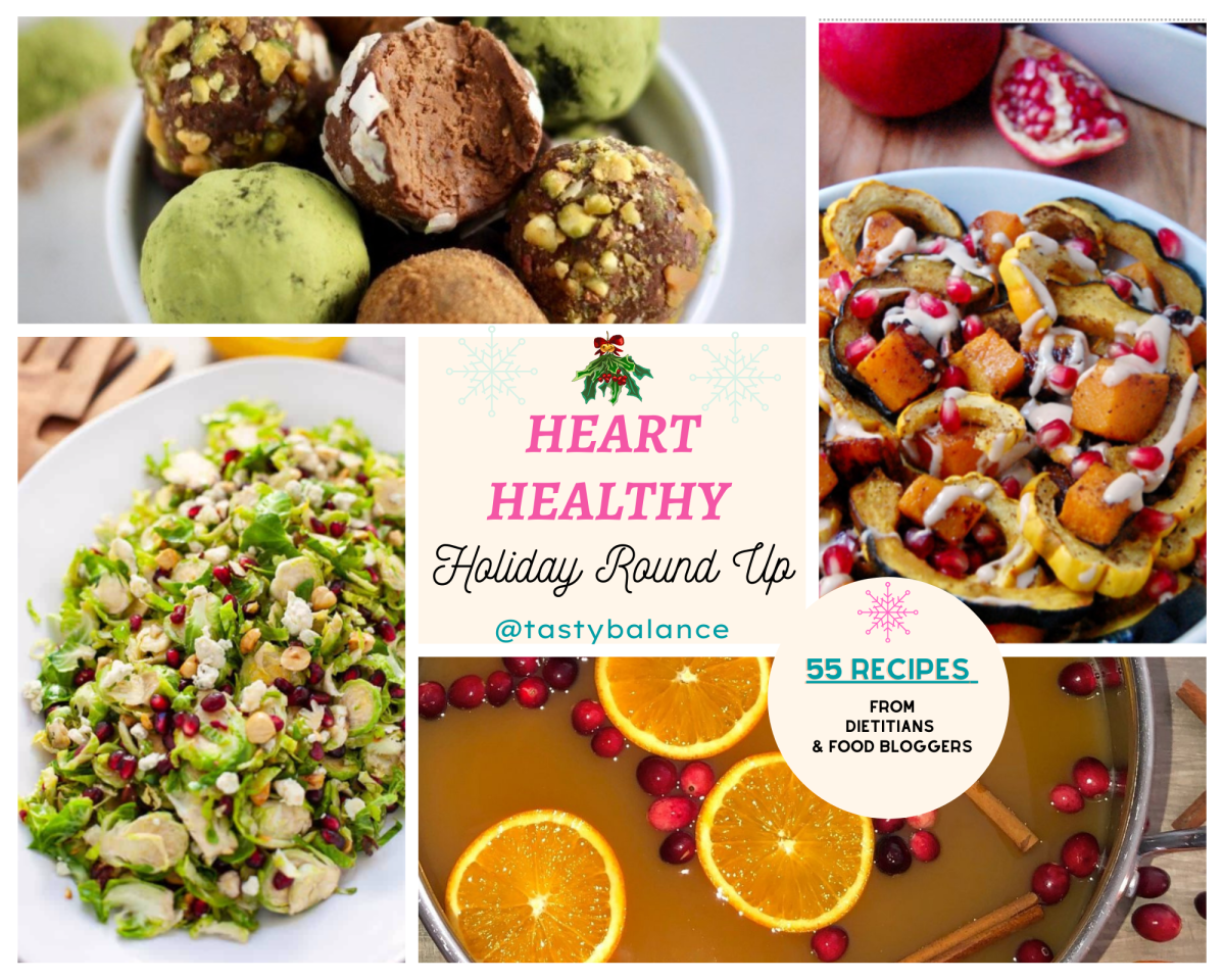 Healthy holiday heart recipe round