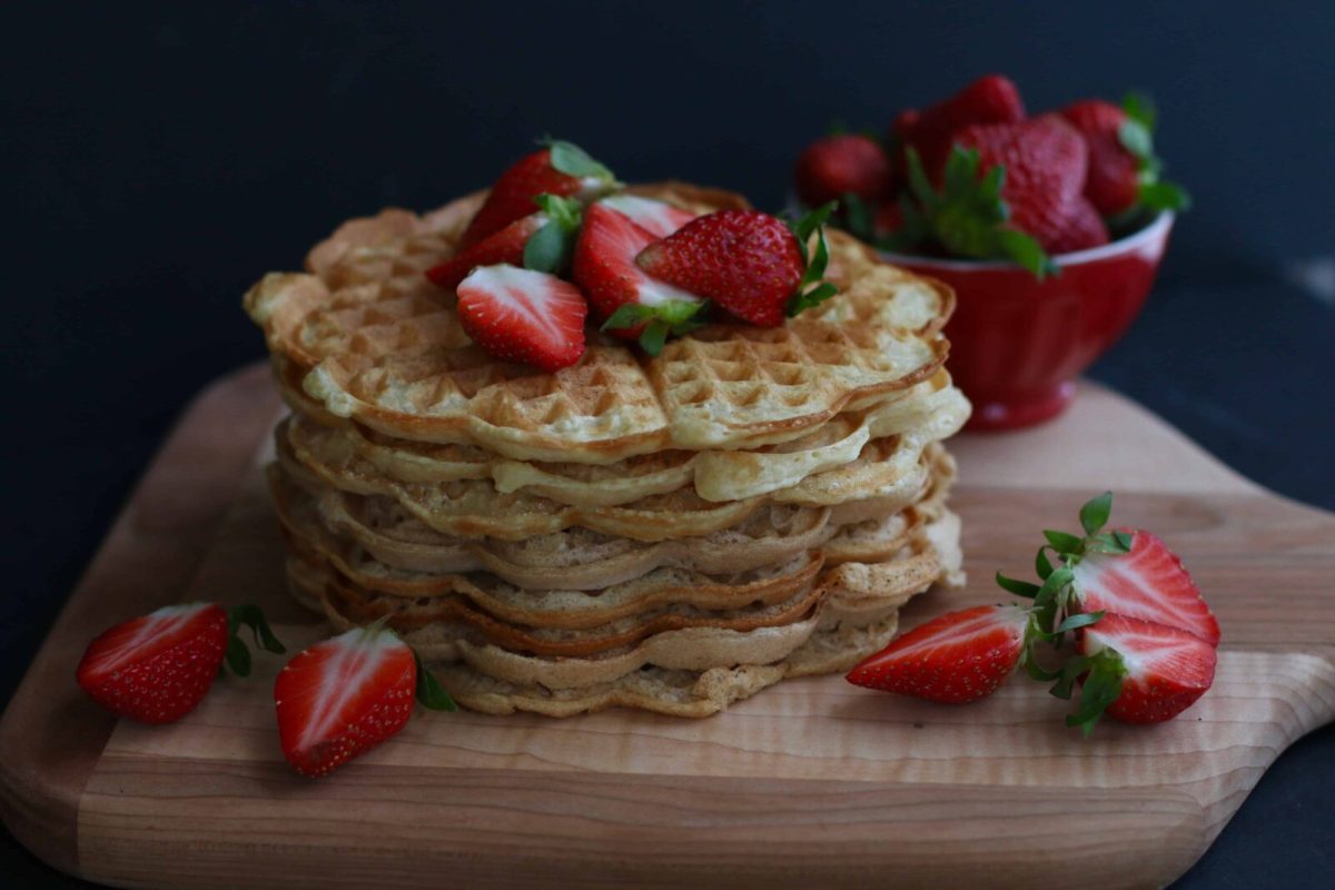 Fluffy Flexitarian Waffles with Creative Toppings