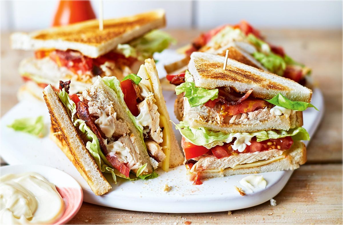 Sandwich club chicken classic tesco recipe recipes food ingredients text