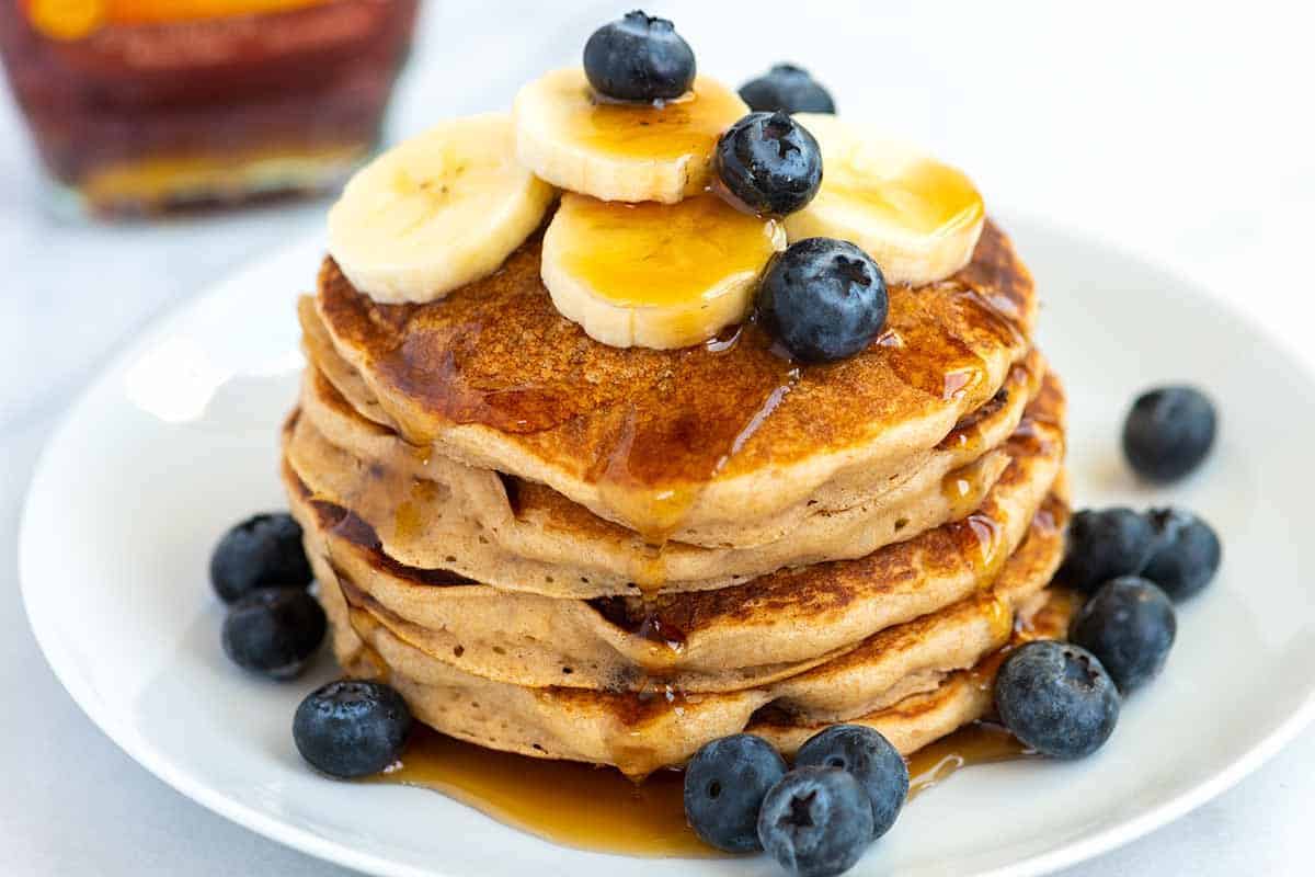 Pancakes vegan fluffy thevegan8 pancake inside wheat whole ideas ultimate