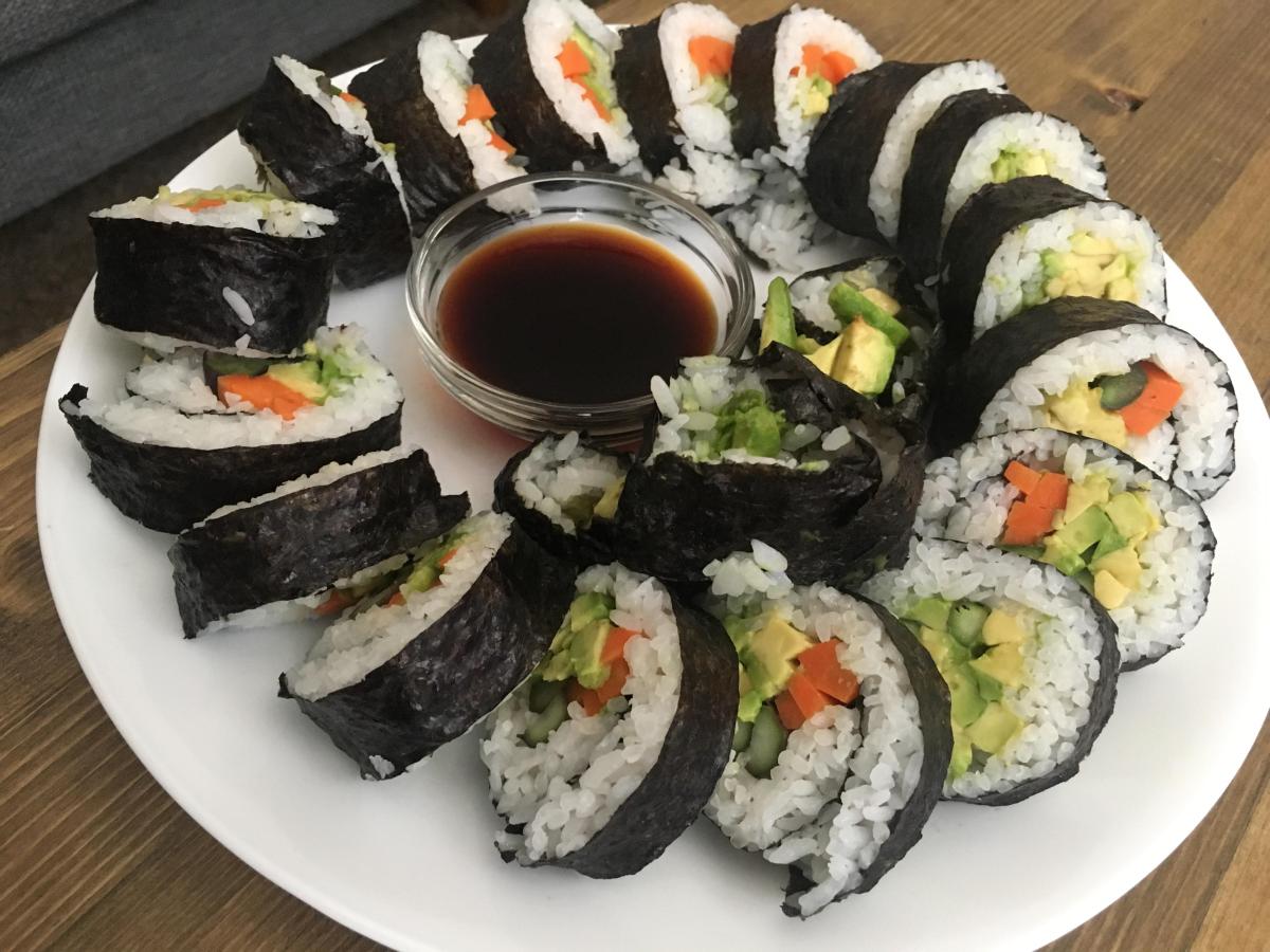 Sushi rolls veggie vegan homemade comments