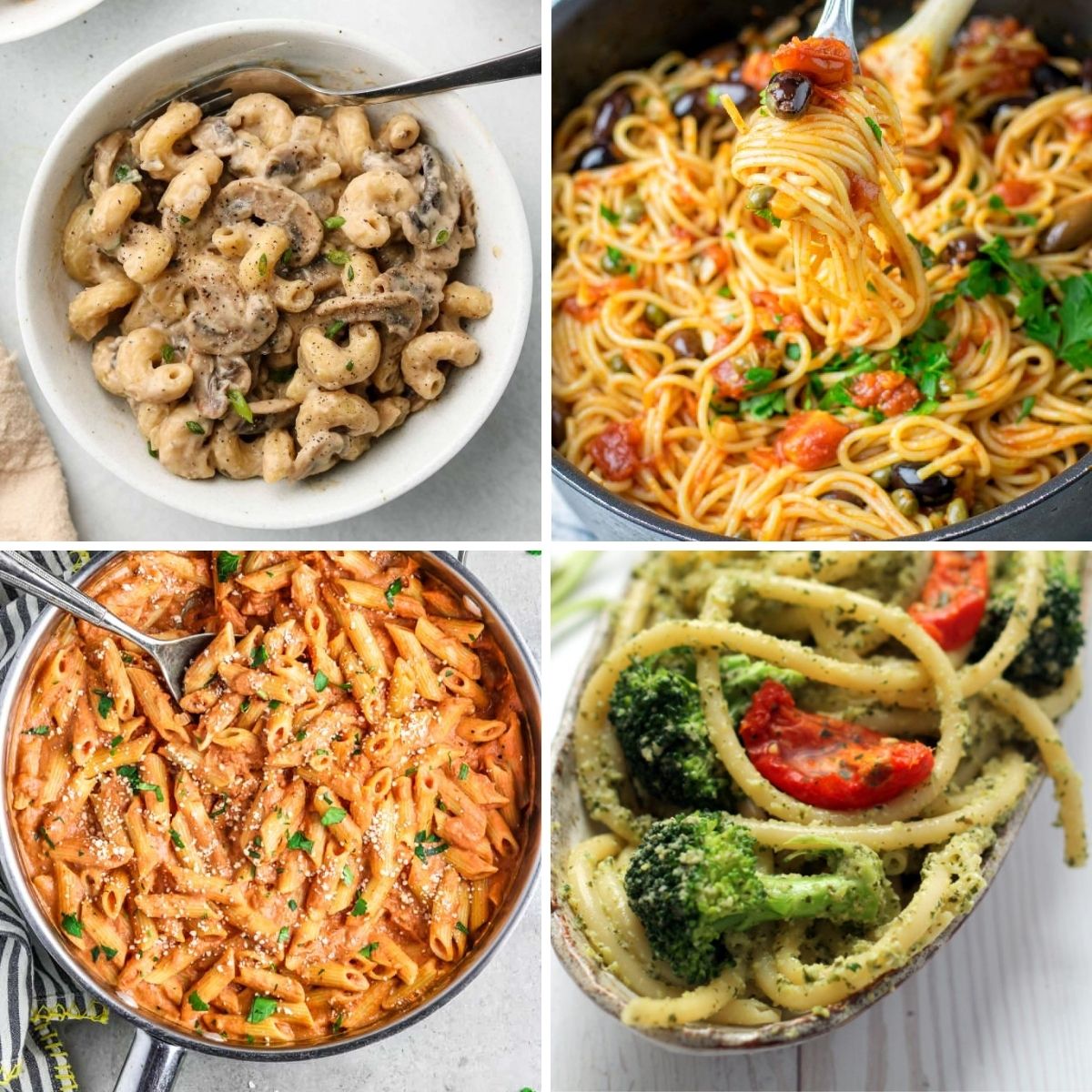 Warm Vegan Pastas for Quick Midday Meals